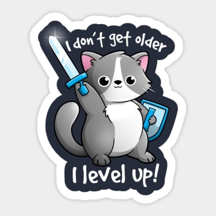 Level up cat Sticker